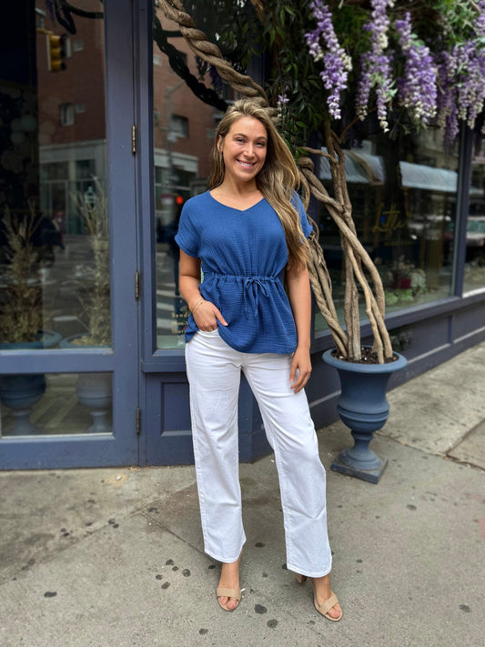 JOVIE top in Bluebird