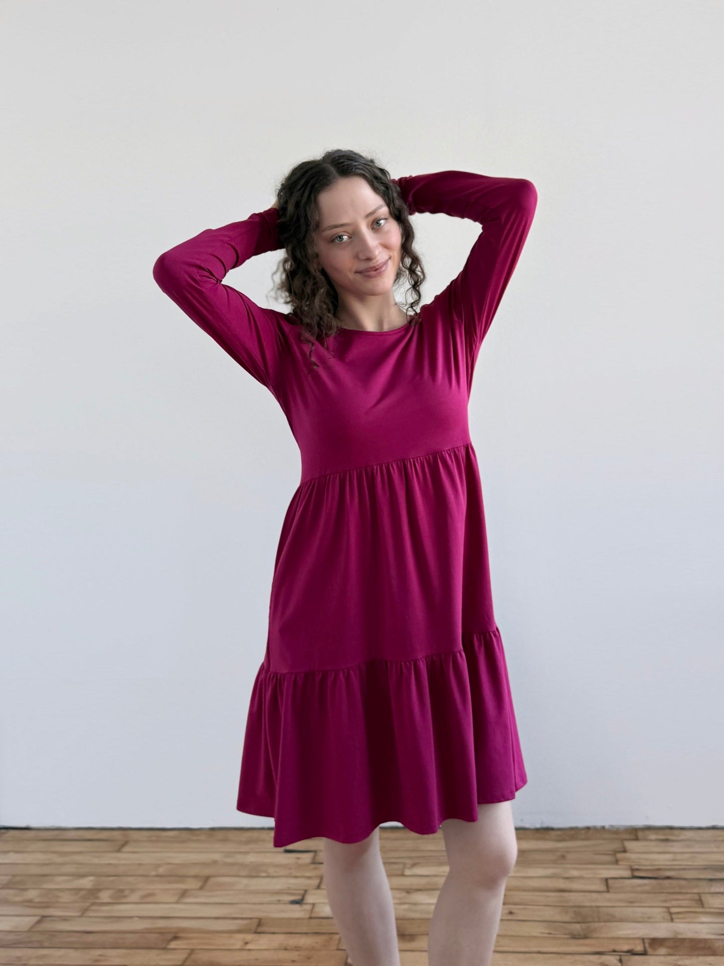 MAISIE dress in Garnet Pink