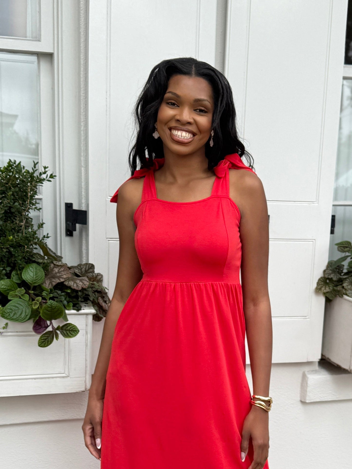 VERONA dress in Bright Ruby
