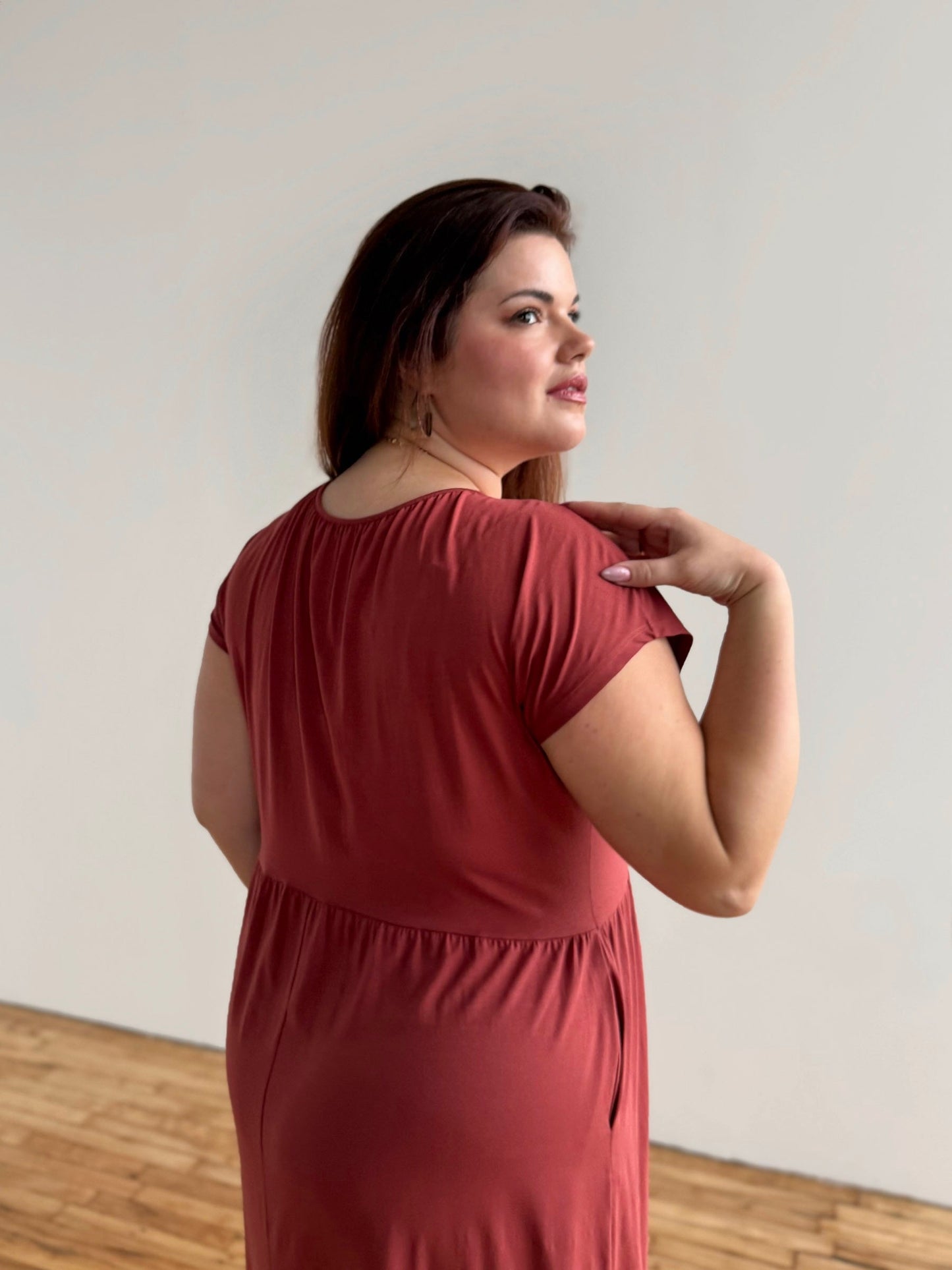 DINAH dress in Earthy Red ONLY $49 UNTIL SUNDAY