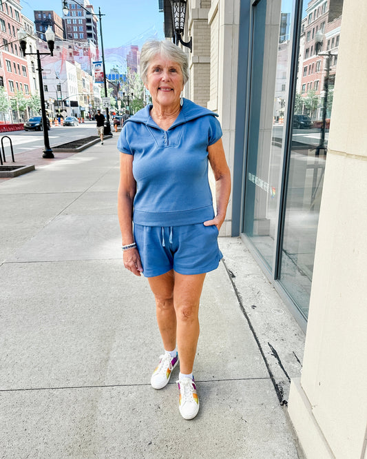 Knit Ribbed Retro Shorts