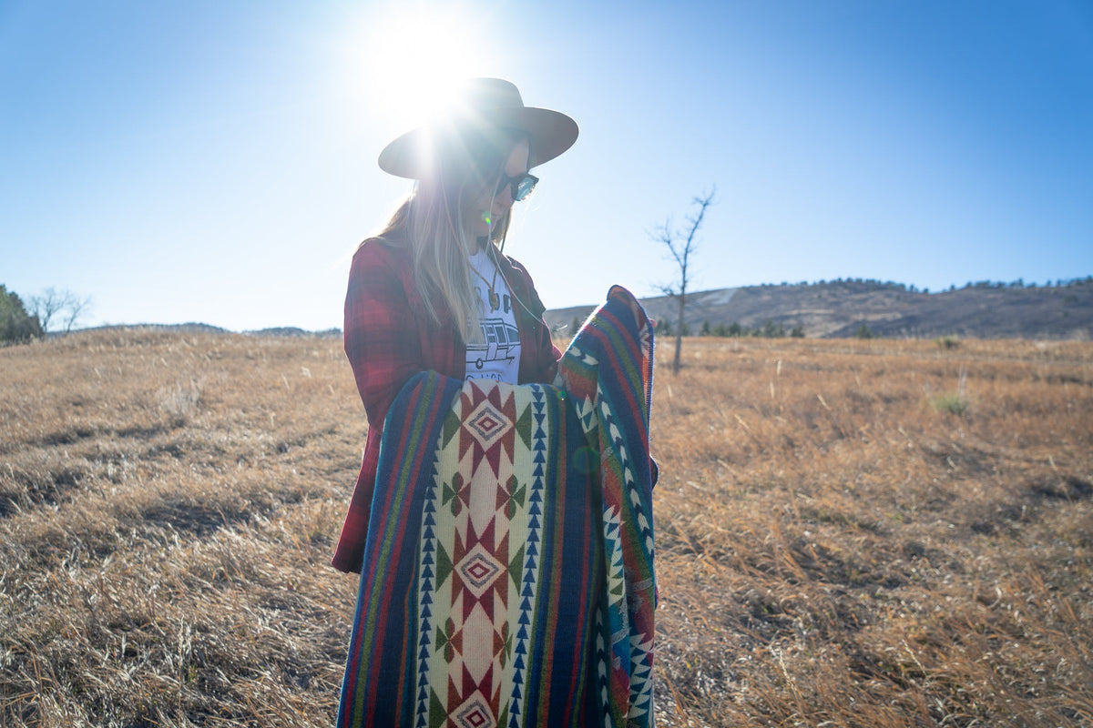 Andean Alpaca Wool Blanket - Galapagos