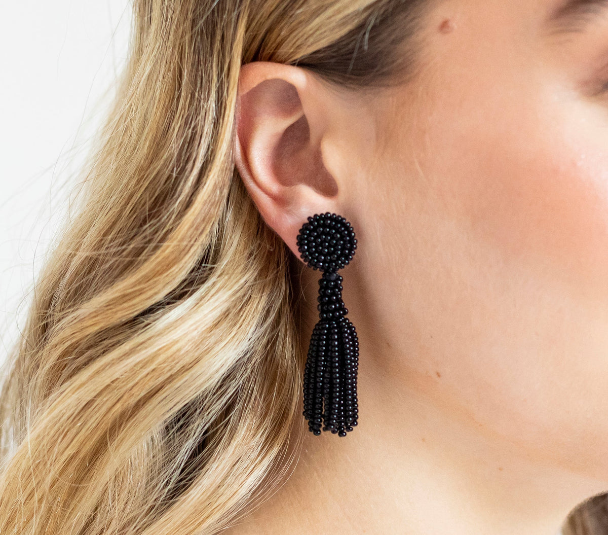 The Petite Finley Earring - Black