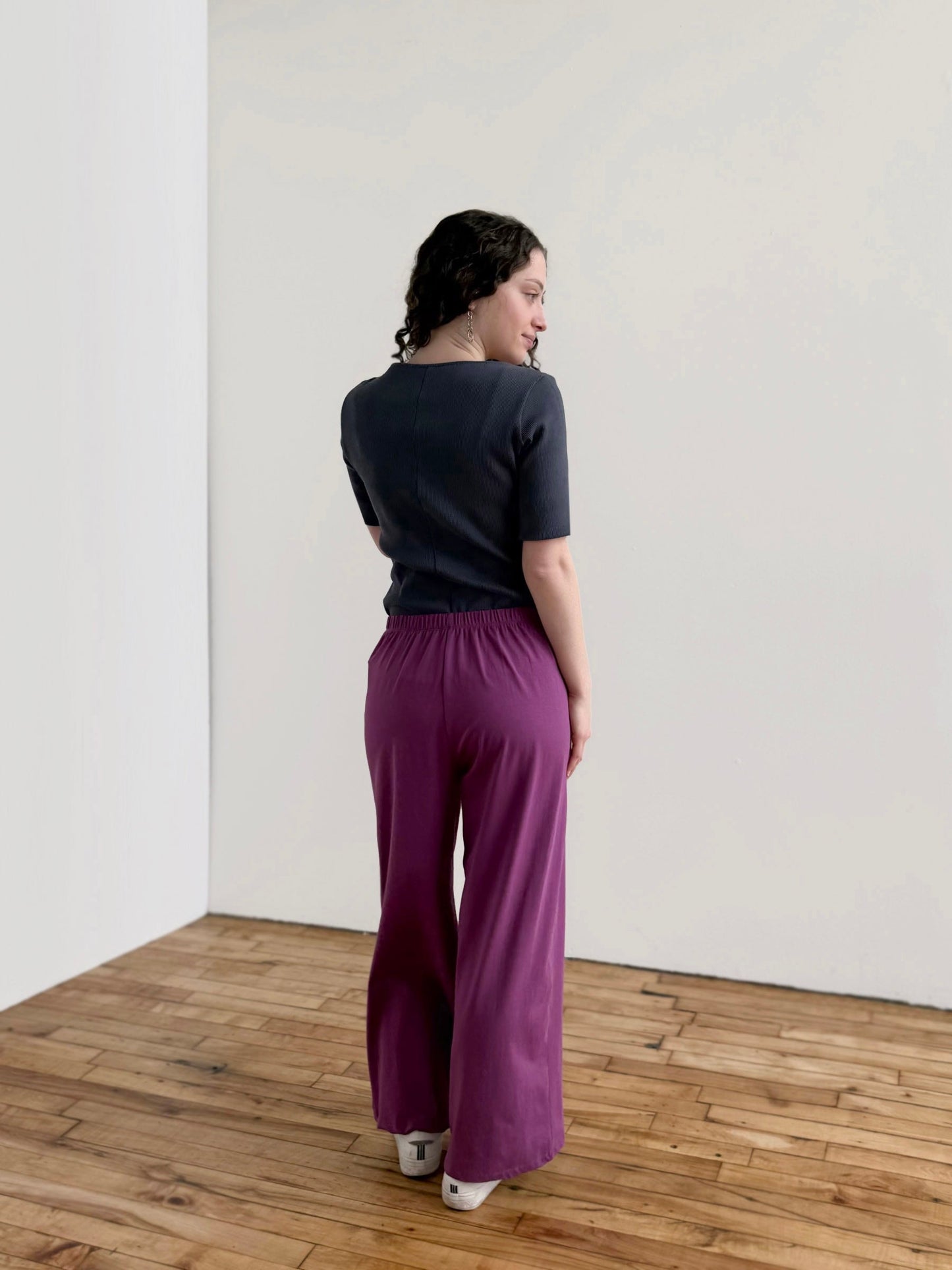 ANDRI jersey pants in Deep Lilac