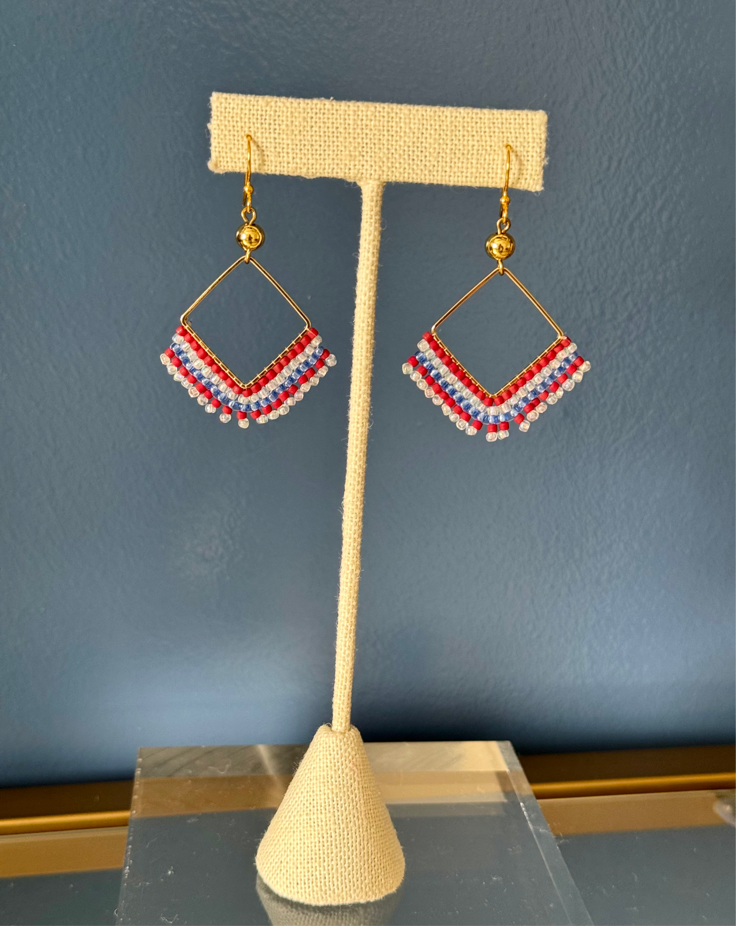 EXCLUSIVE Batey Earrings Red & Blue