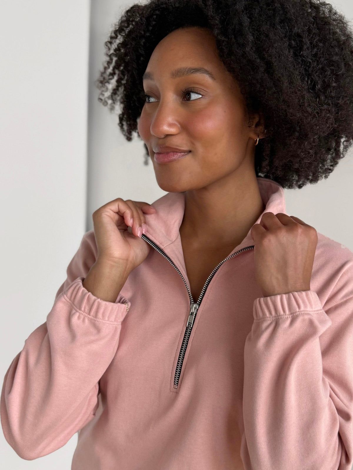 JOHANNA heavy-knit pullover in Earthy Rose