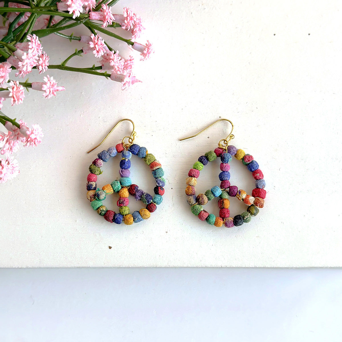 Kantha Milieu Peace Earrings