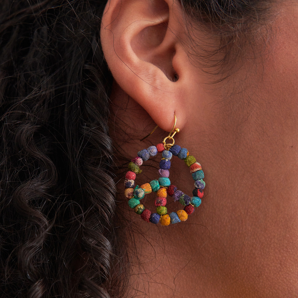 Kantha Milieu Peace Earrings