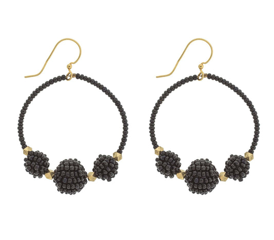 <br> The Uptown Girl Hoops - Black