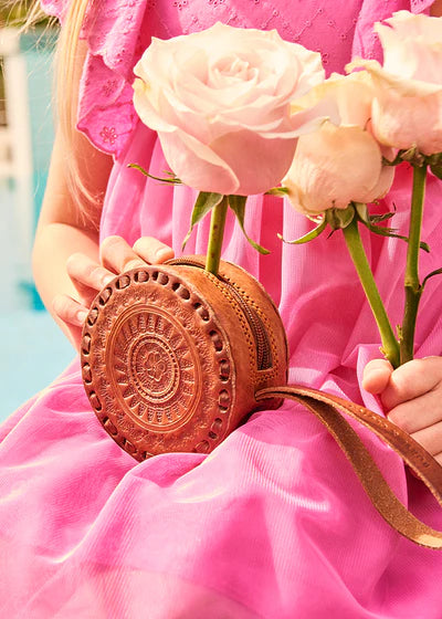 Embossed Circle Wristlet