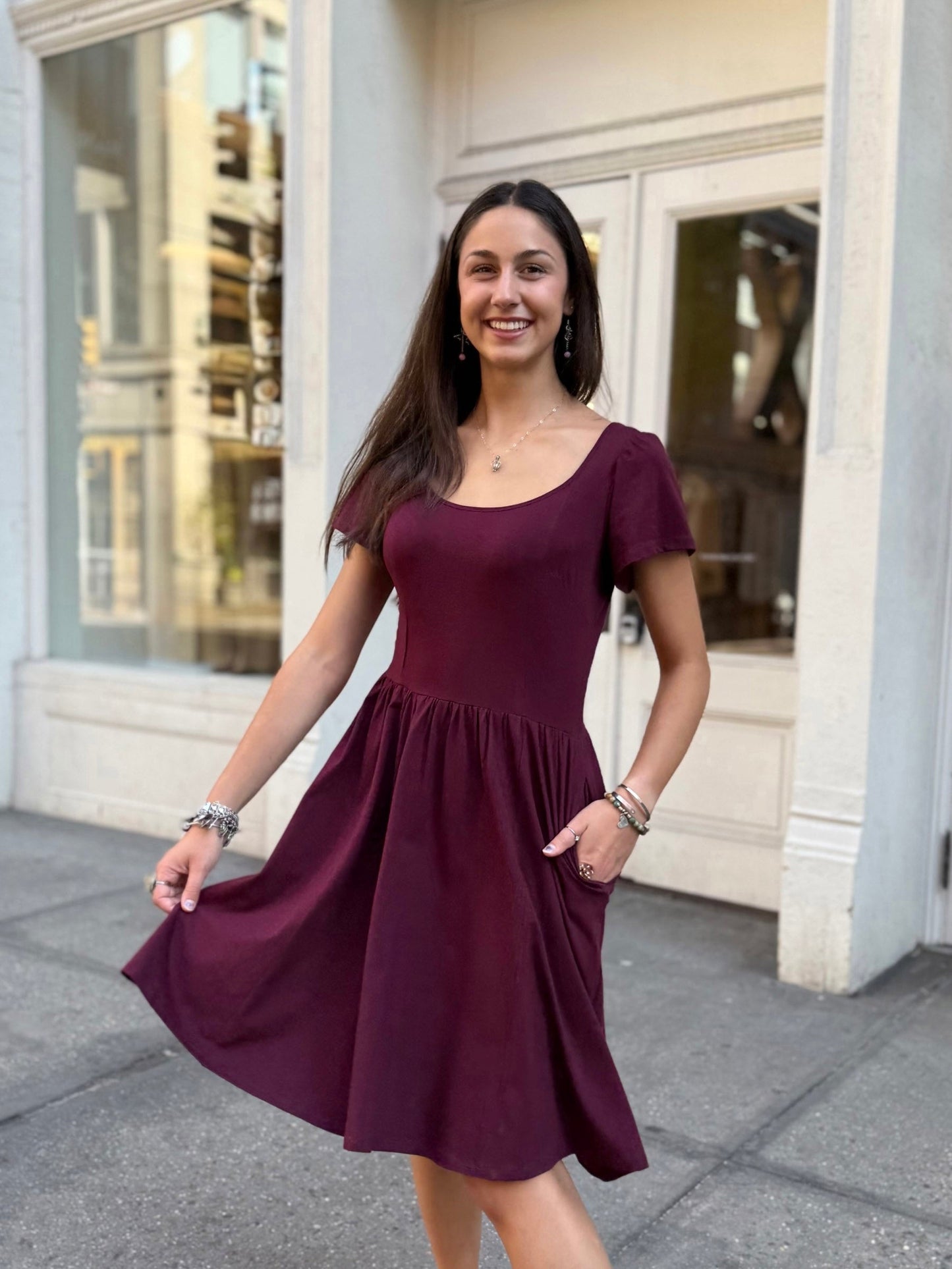 RAZELE dress in Merlot