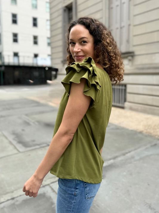 LILOU top in Olive Branch
