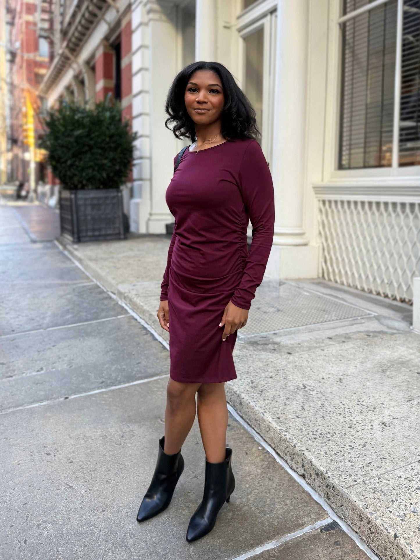 VIENNA dress in Merlot