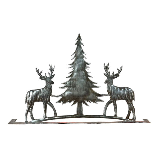 Roodlet Two Reindeer Metal Art
