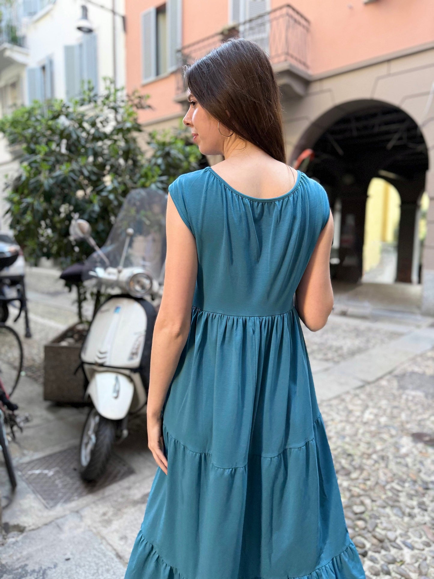 DARCY dress in Peacock Blue