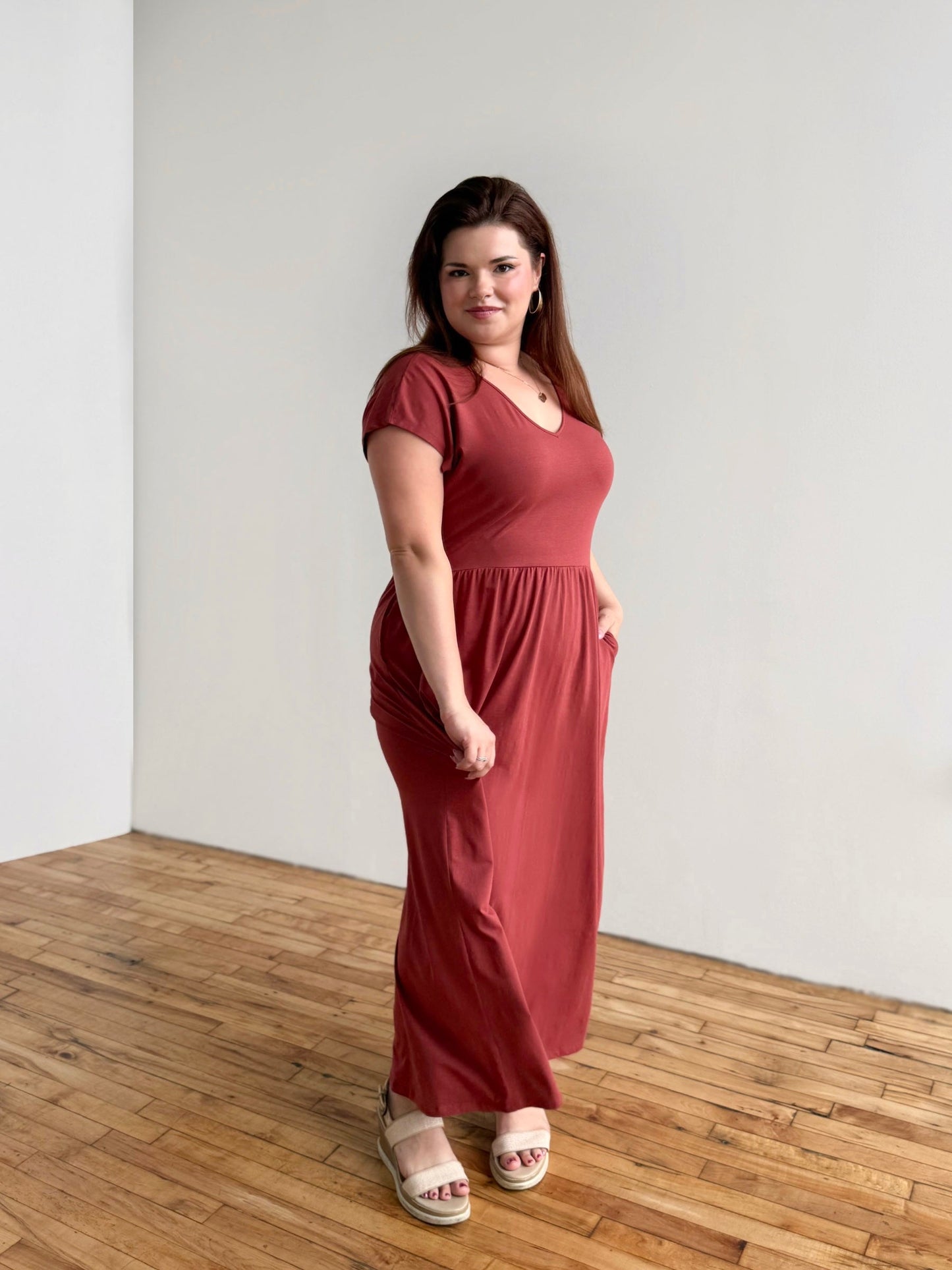 DINAH dress in Earthy Red ONLY $49 UNTIL SUNDAY
