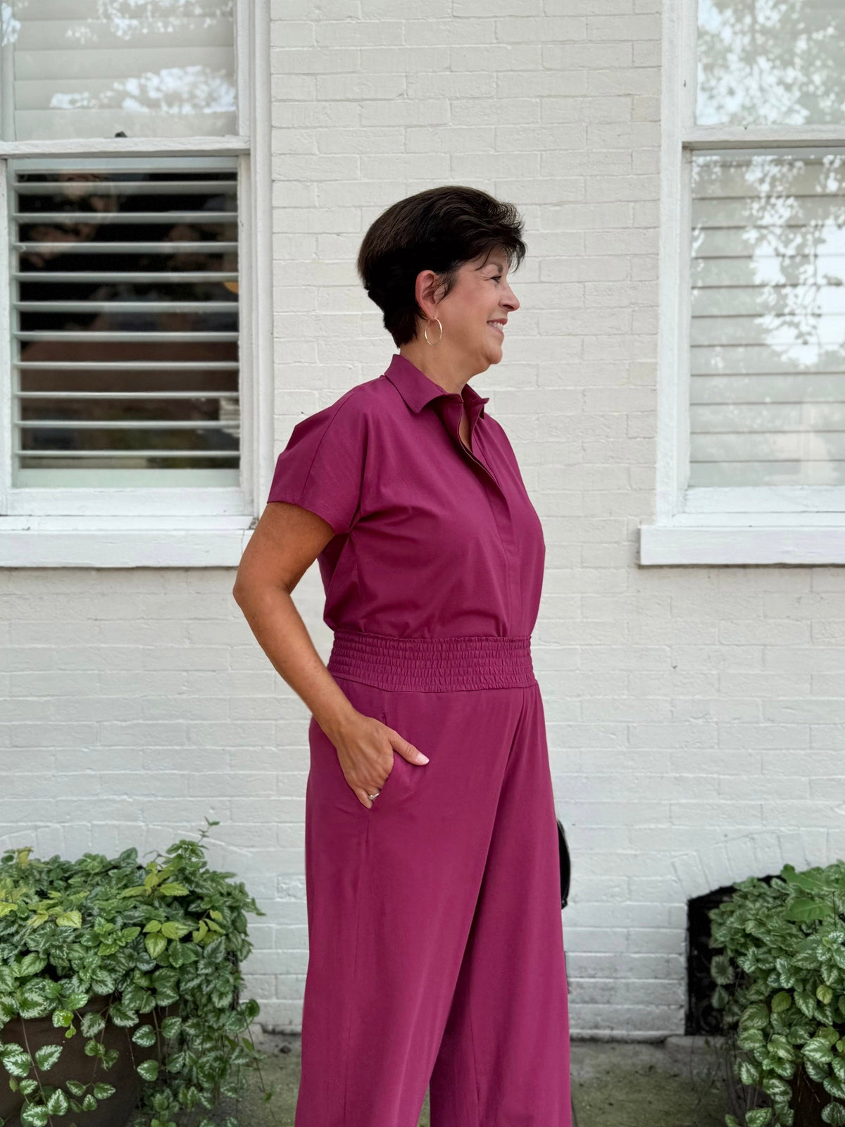 SAMARIA top in Deep Berry