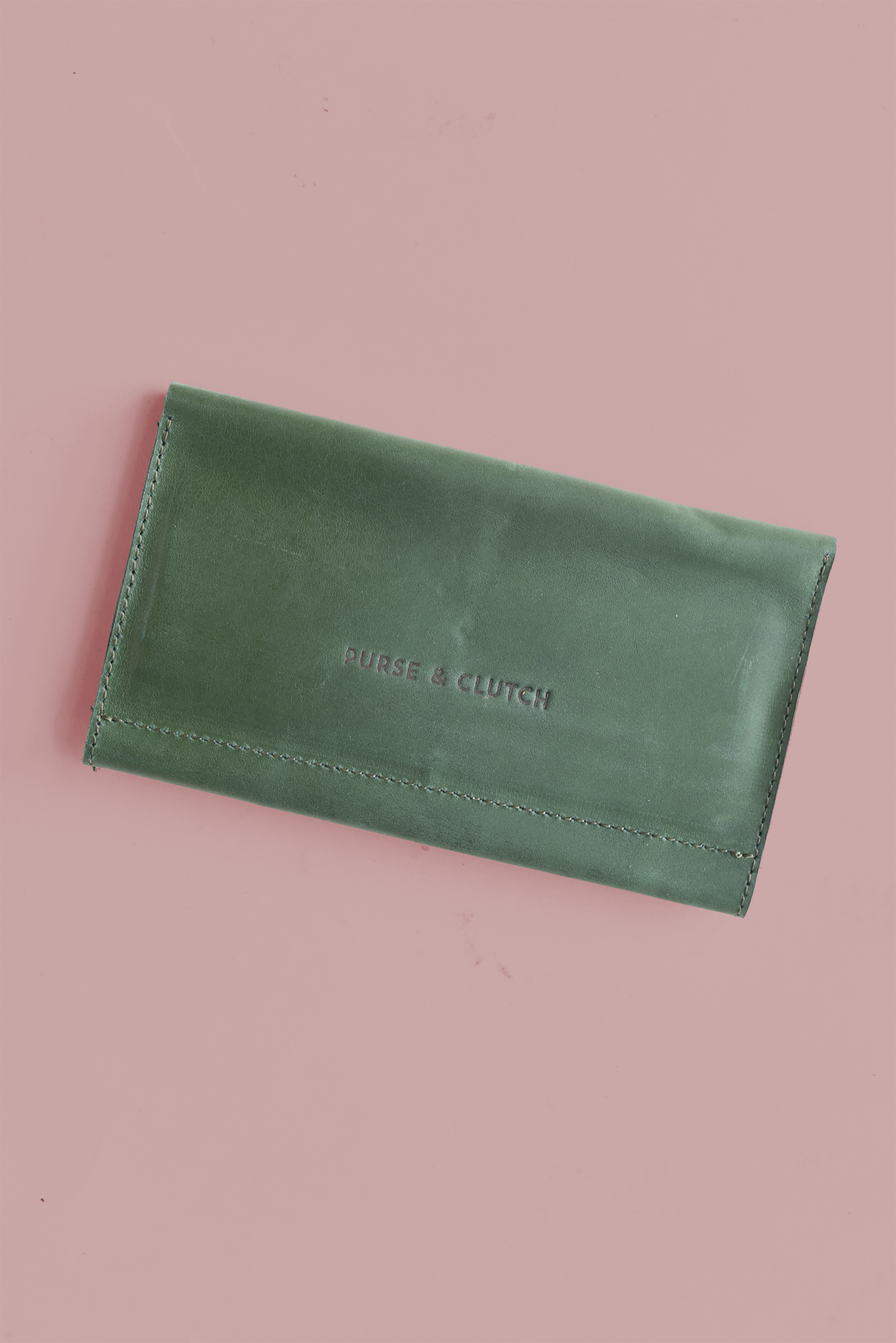 Scalloped Fold Over Leather Wallet