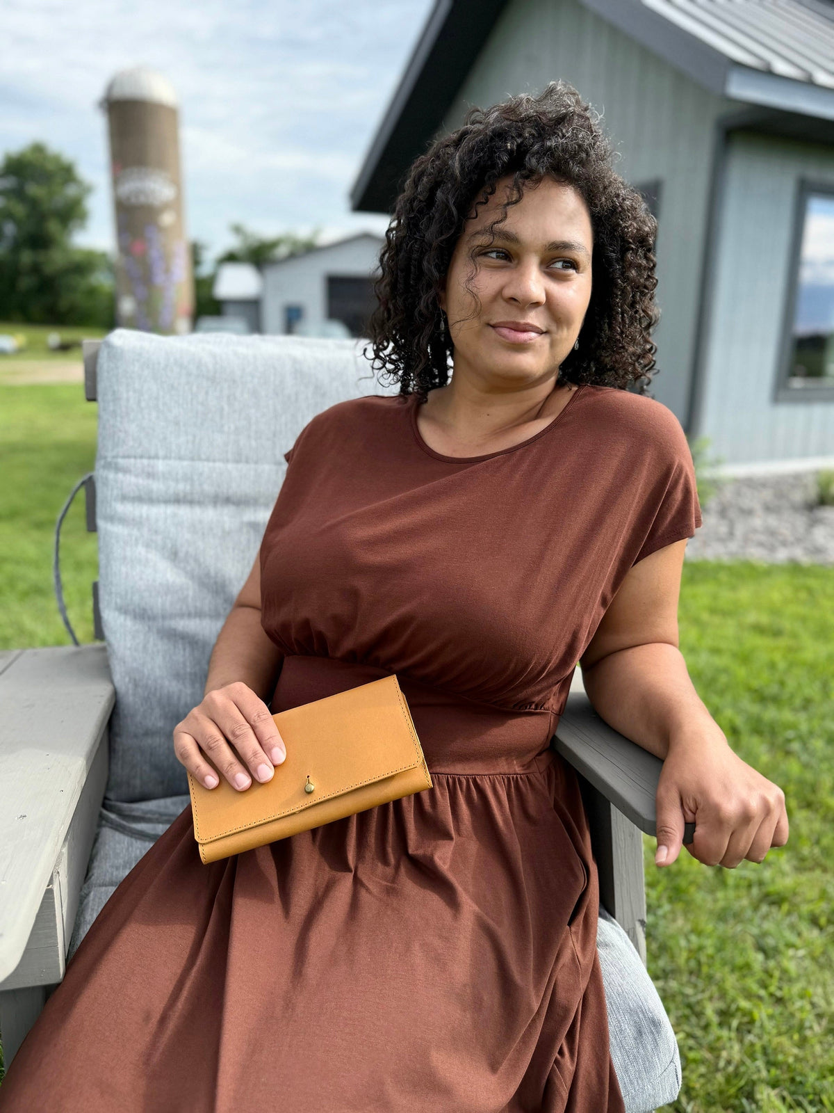 Fold Over Leather Wallet