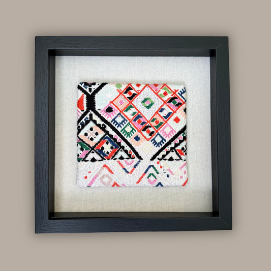 Framed Handwoven Textile (Black Frame)