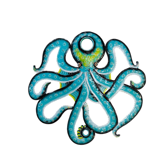 Oil Drum Top Octopus - Turquoise and Black