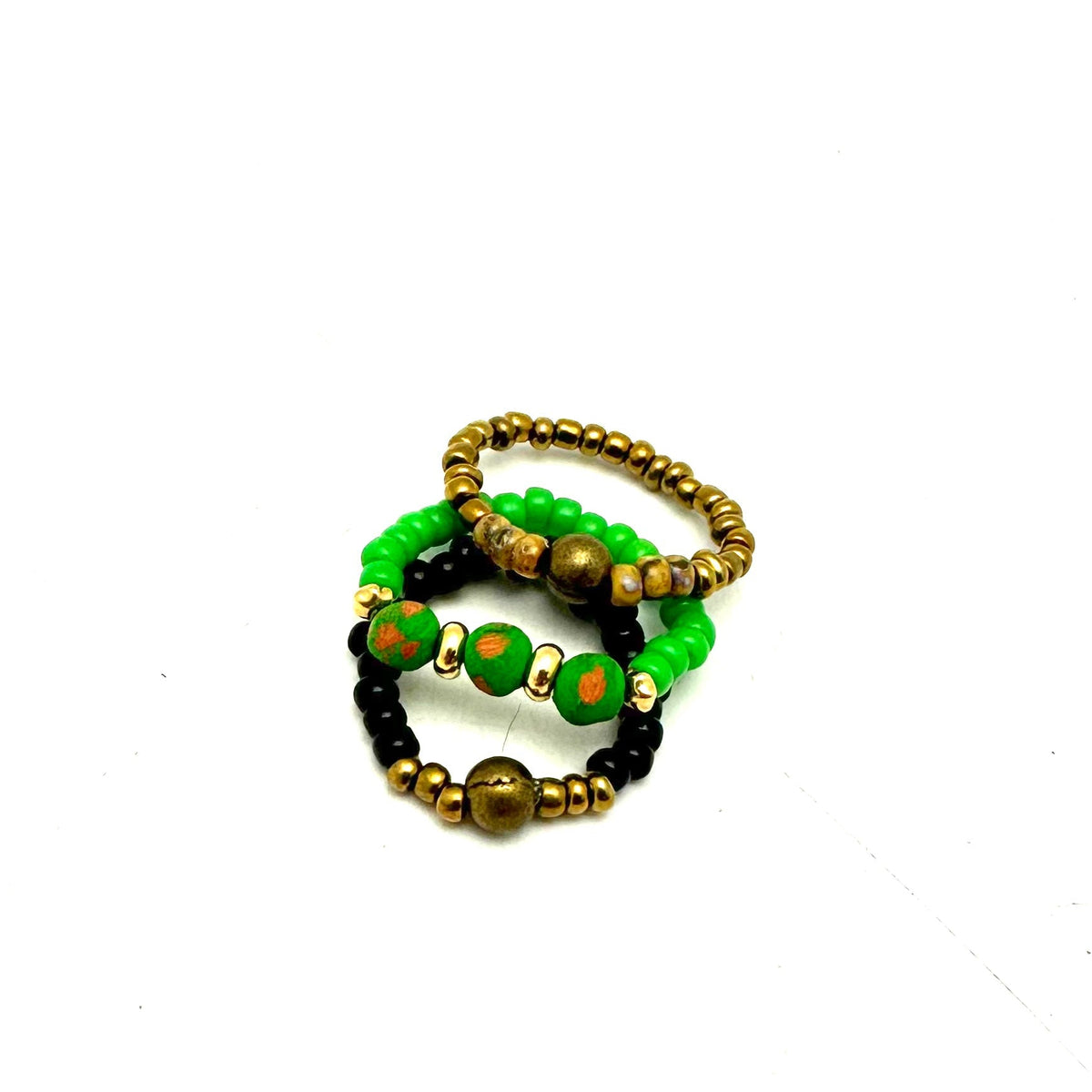 Go Green Stacker Rings- Set of 3