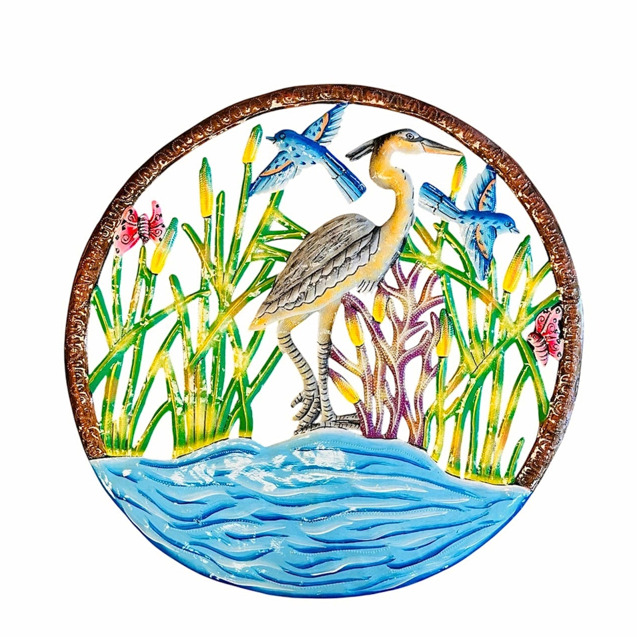 Female Great Blue Heron Round