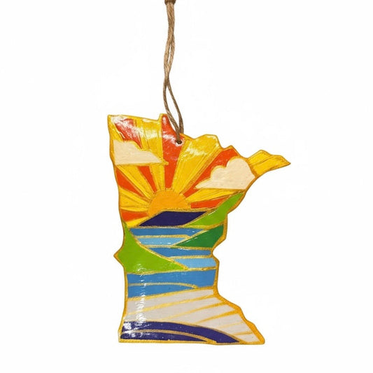 State of Minnesota Ornament- Painted