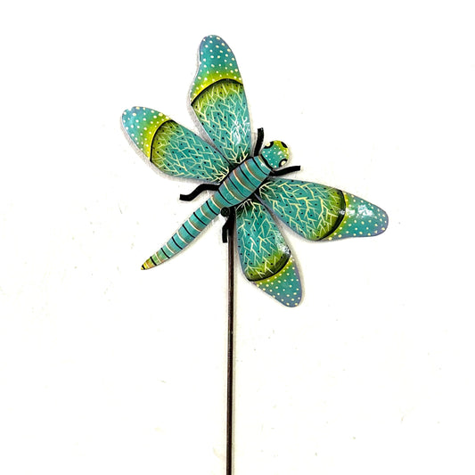 Sweet Turquoise Dragonfly Garden Stake