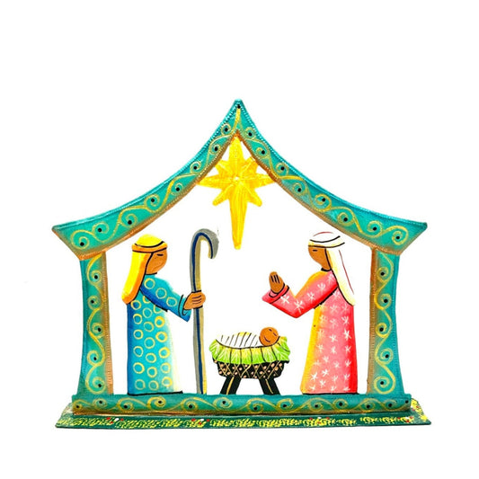Turquoise Simple Nativity