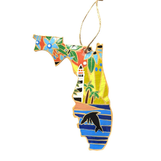 State of Florida Ornament- Painted