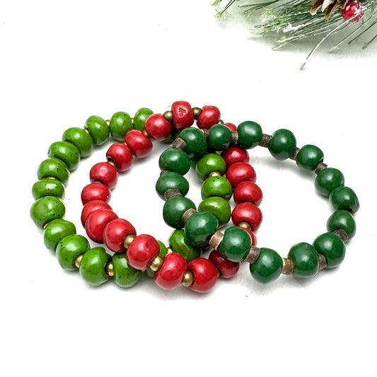 Holly Berry Bracelet Stack