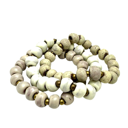 Sand and Ivory Bracelet Stack