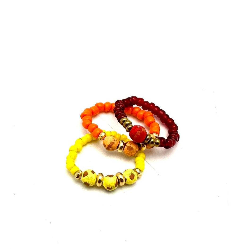 Rainbow Stacker Rings- Set of 3