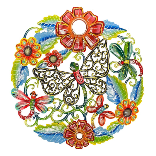 Butterfly Oil Drum Top Wall Art