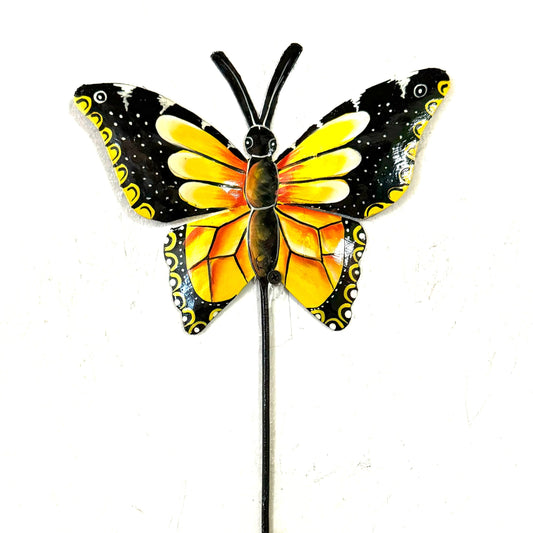 Black and Yellow Butterfly Garden Stake