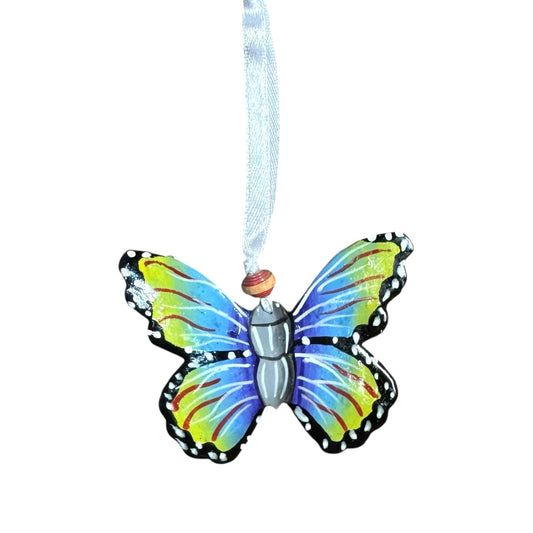 Butterfly Ornament - Lime/ Lavender