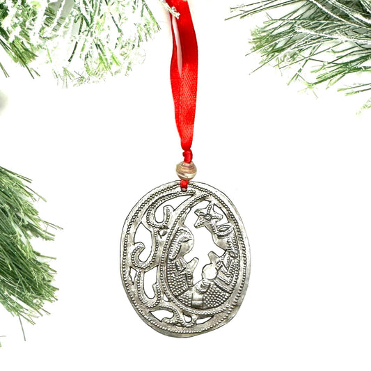 Mini Oval Nativity Ornament