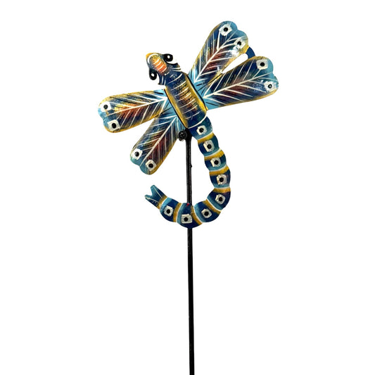 Little Blue Dragonfly Garden Stake