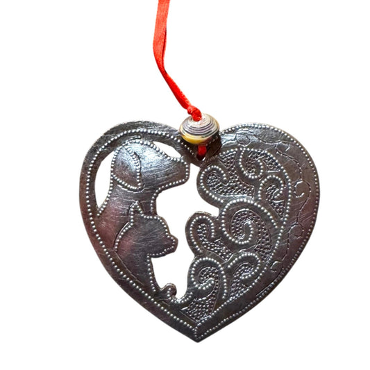 I Love Cats and Dogs Ornament