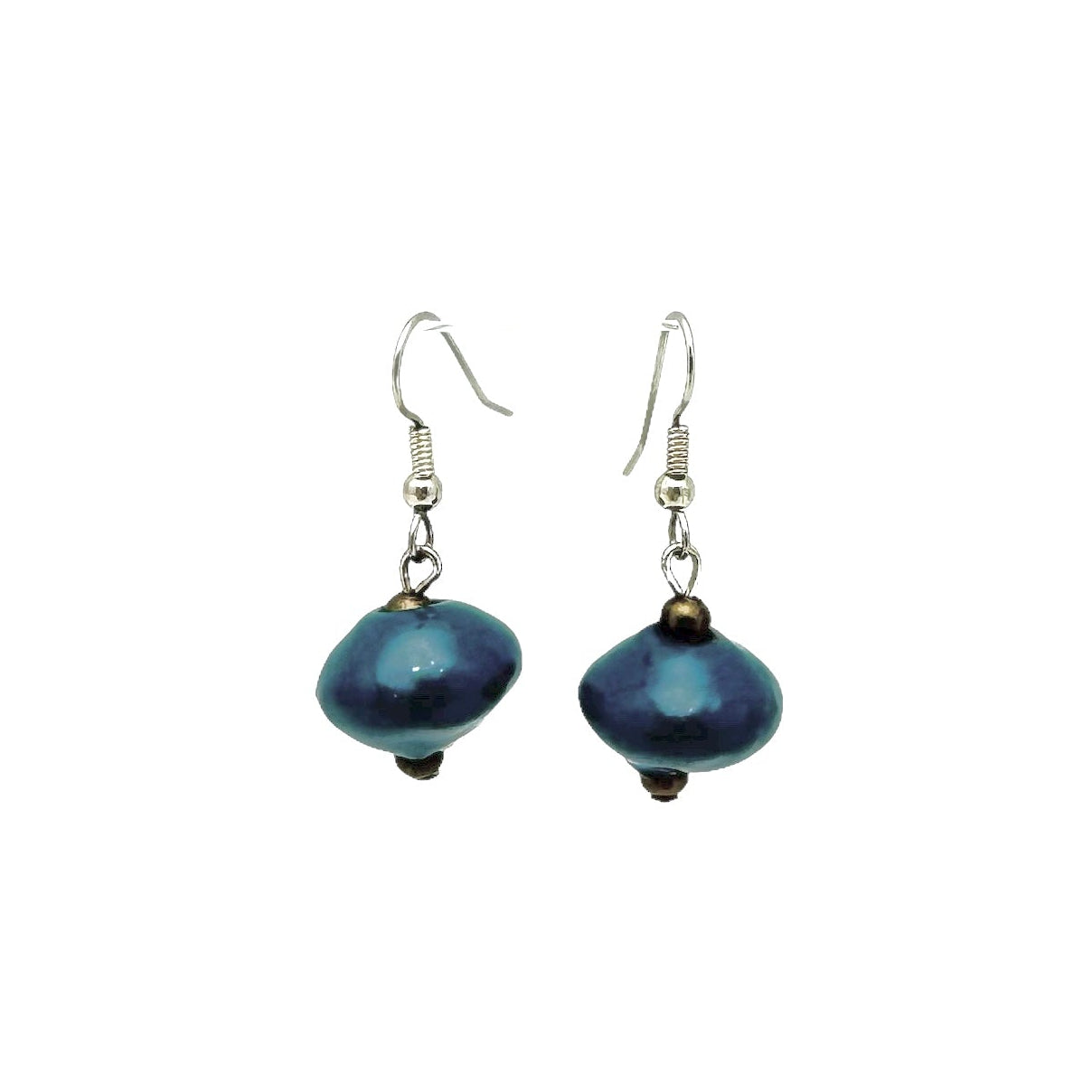 Teal Saucer Earring