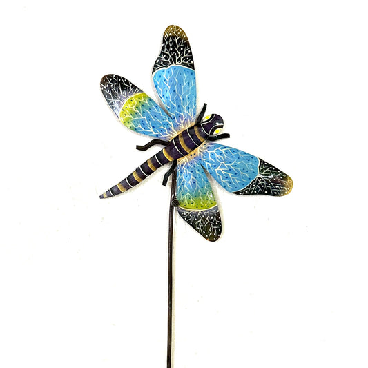 Sweet Light Blue Dragonfly Garden Stake