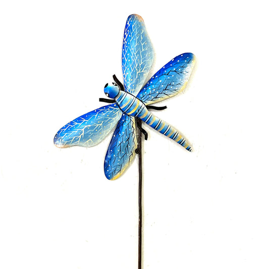 Sweet Blue Dragonfly Garden Stake