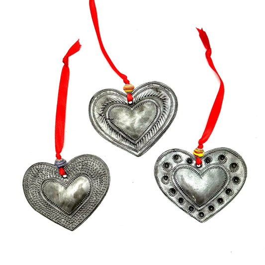Heart Ornaments (Set of 3)