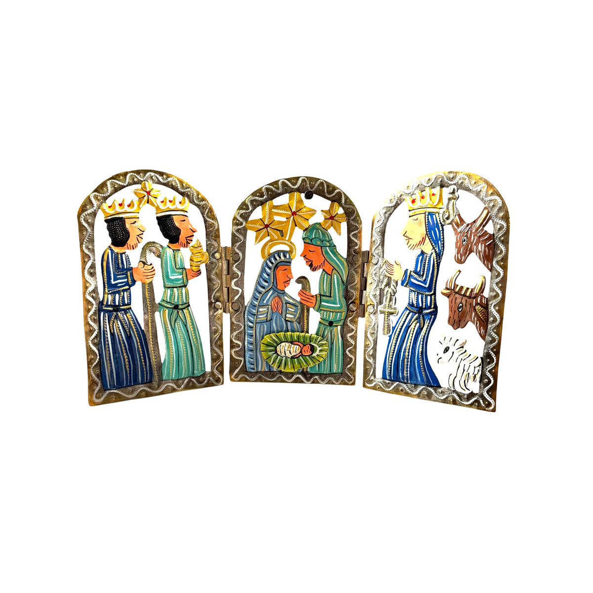 Jean Marie Painted Trifold Nativity