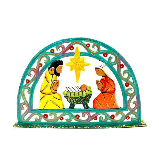 Arched Turquoise Nativity