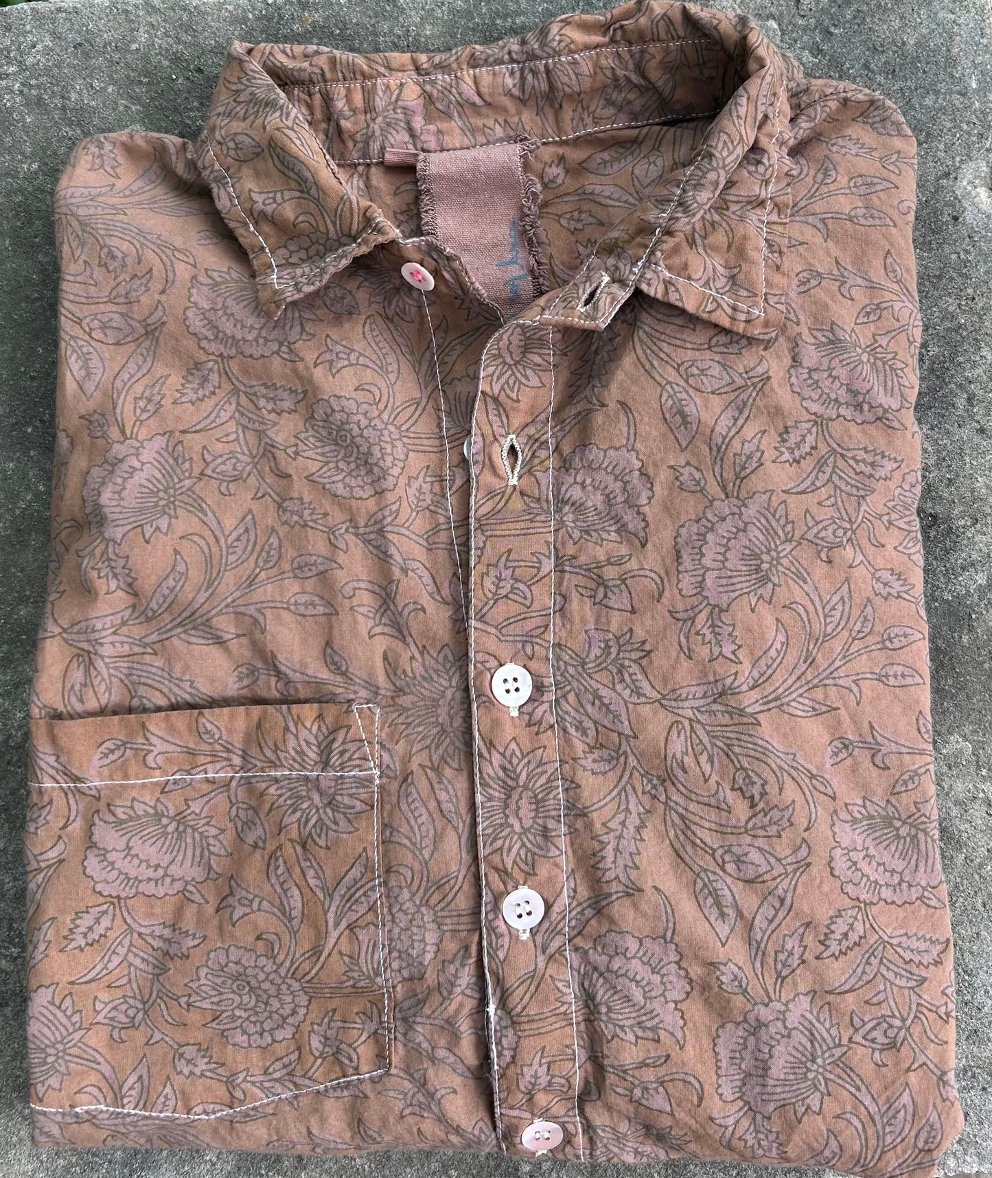 Good Boyfriend Shirt - Floral Escape Dark Chocolate Overdye