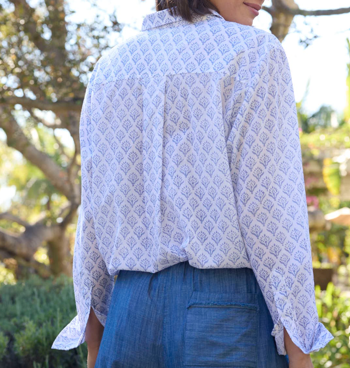 Good Boyfriend Shirt - Sunflower Cornflower Blue