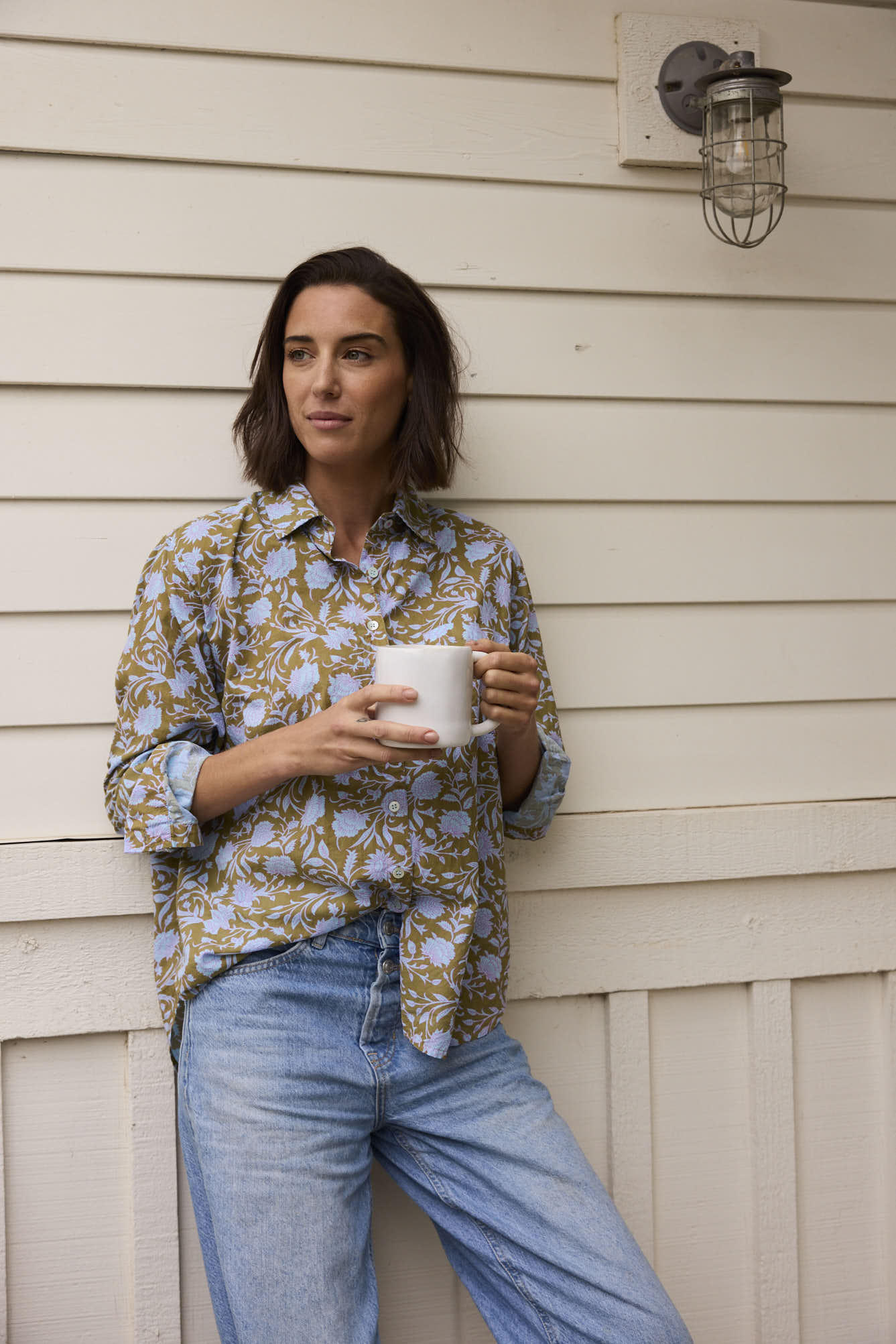 Good Boyfriend Shirt - Floral Escape Glacier Blue Overdye