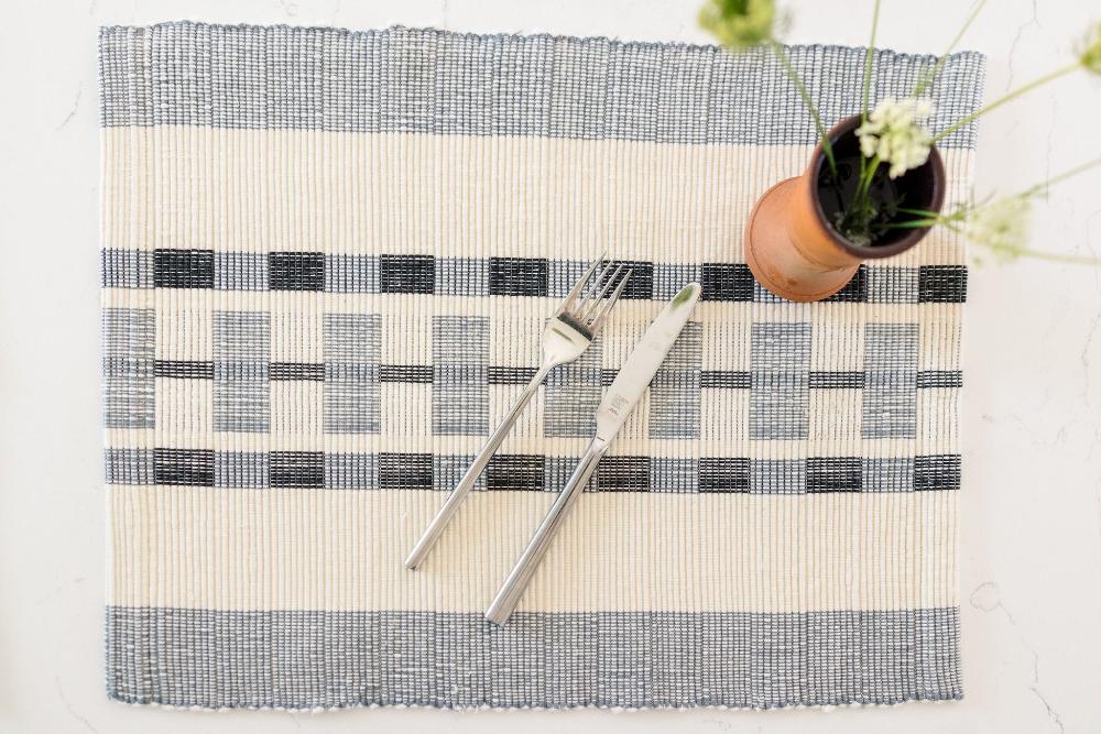 Gonder Handwoven Ethiopian Cotton Placemat | Set of 2